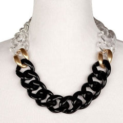 Acrylic Chain Black, Gold, Clear Necklace – Venn + Maker